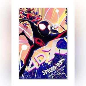 Spider-Man Movie Poster Across The Spider-verse Canvas Print Unframed